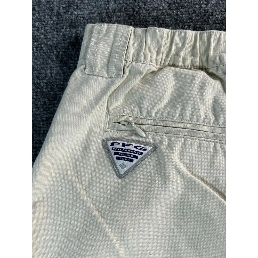 Columbia Sportswear Men's Cargo Shorts Khaki Cotton Size XL 7L Utility